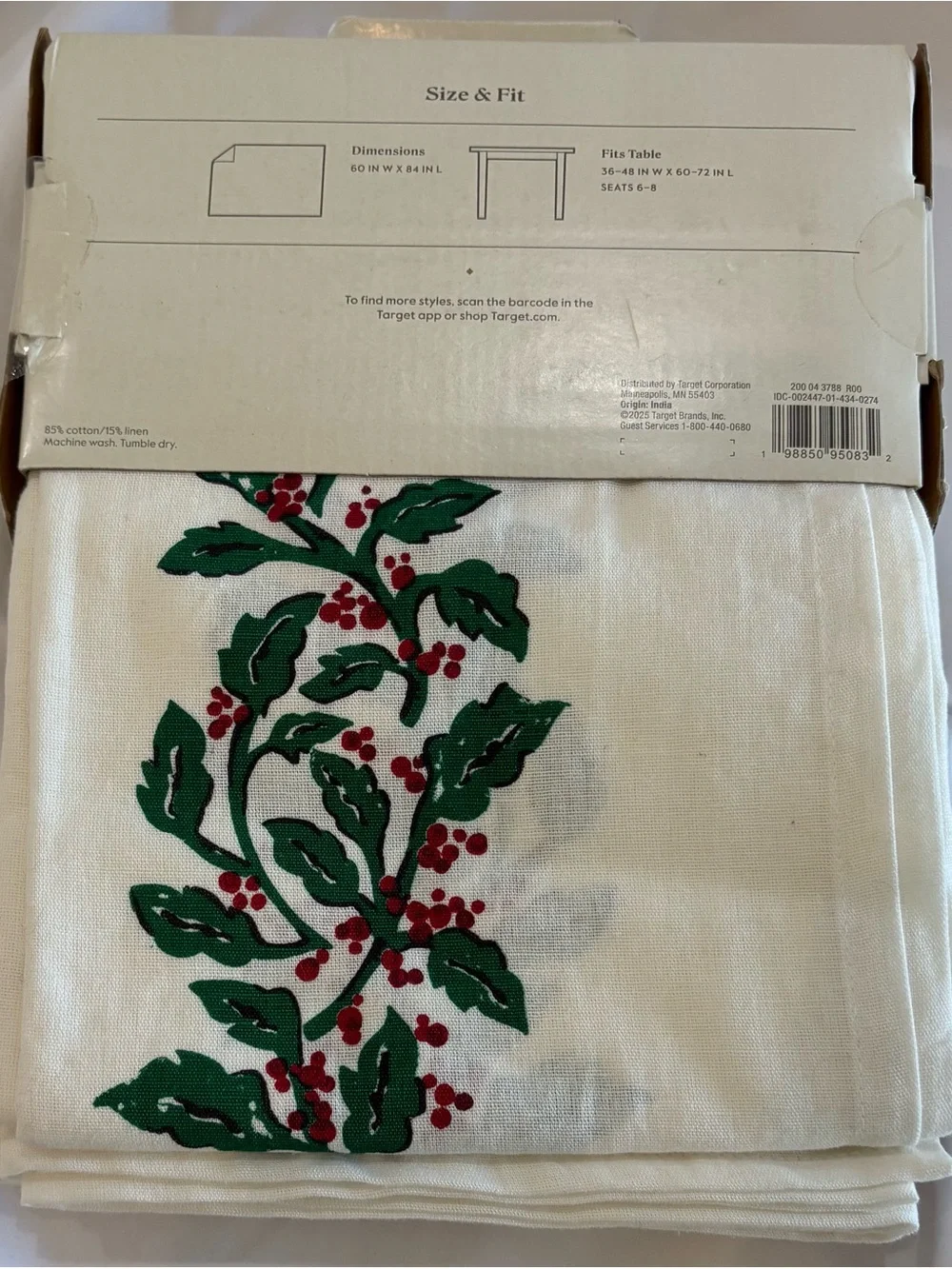 Threshold rectangular tablecloth